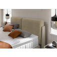 BOXSPRINGBETT 180/200 cm  in Beige  - Beige/Schwarz, Design, Textil/Metall (180/200cm) - Johann Jakob