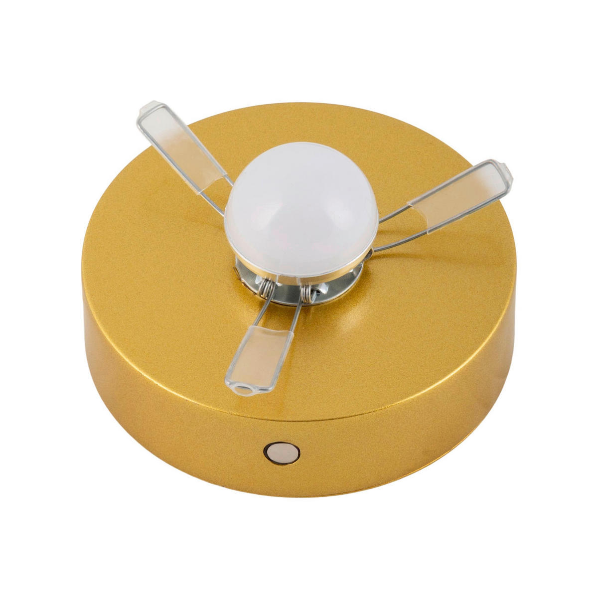 AKKU-TISCHLEUCHTE Modern 14/23 cm    - Goldfarben, MODERN, Glas/Kunststoff (14/23cm) - Näve