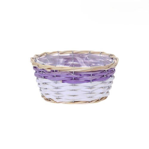 PFLANZTOPF  - Lila/Weiß, LIFESTYLE, Holz/Kunststoff (19/14/9cm)