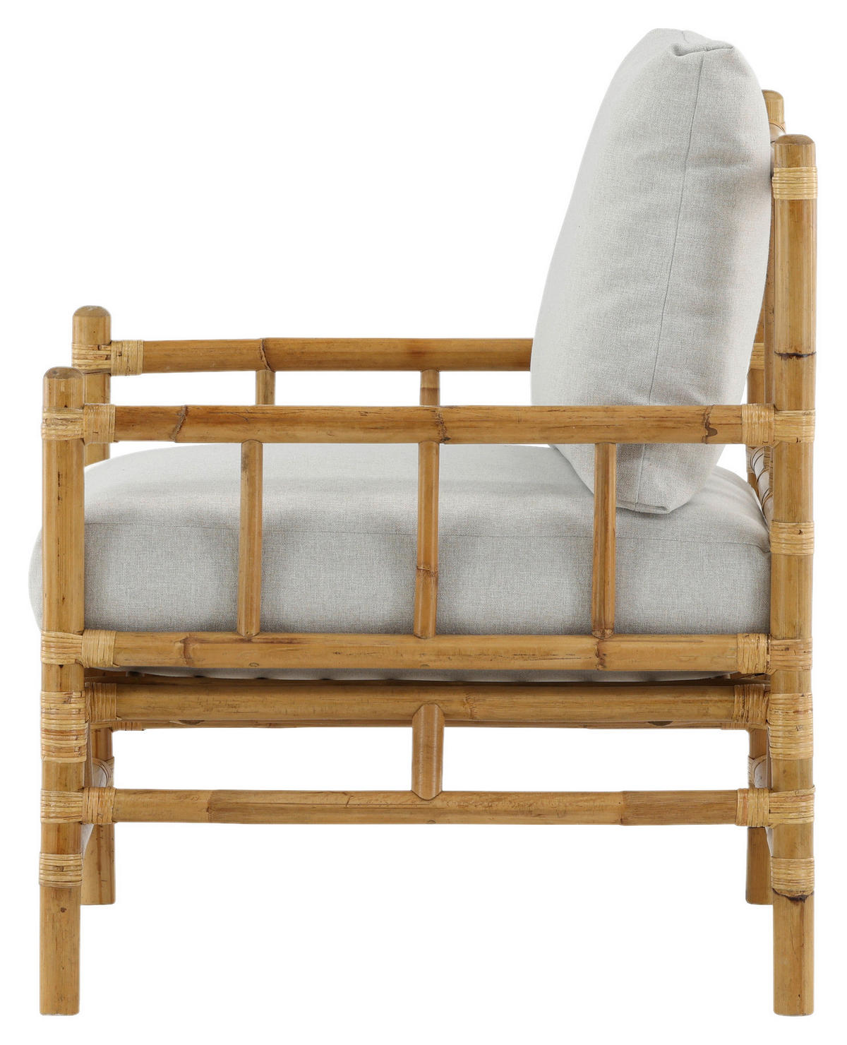 LOUNGESESSEL in Holz Hellbraun  - Hellbraun, KONVENTIONELL, Holz/Textil (78/88/77cm) - Gardenson