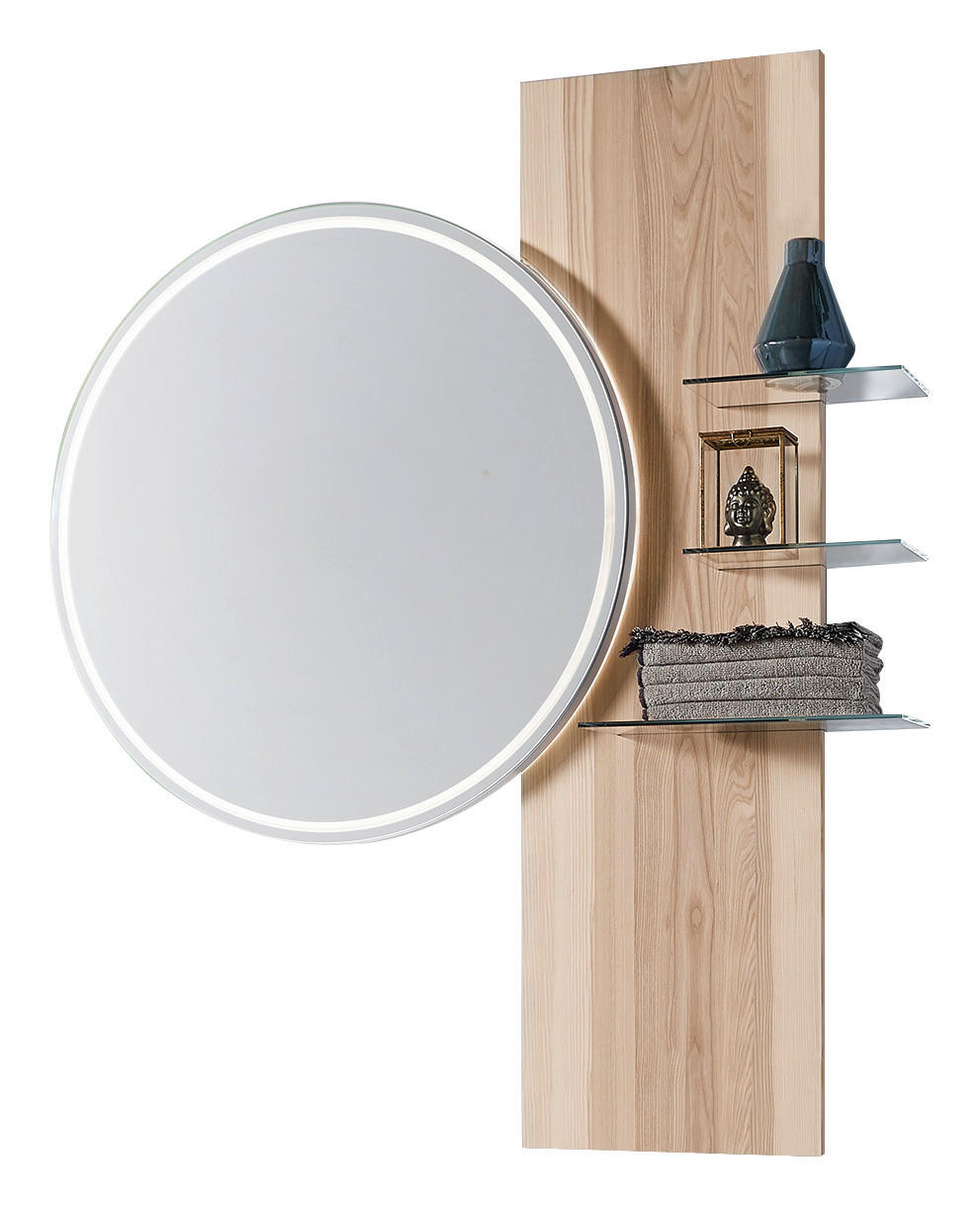 BADEZIMMERSPIEGEL 114,8/143,2/16,9 cm - Eschefarben, Natur, Holz (114,8/143,2/16,9cm) - Valdera