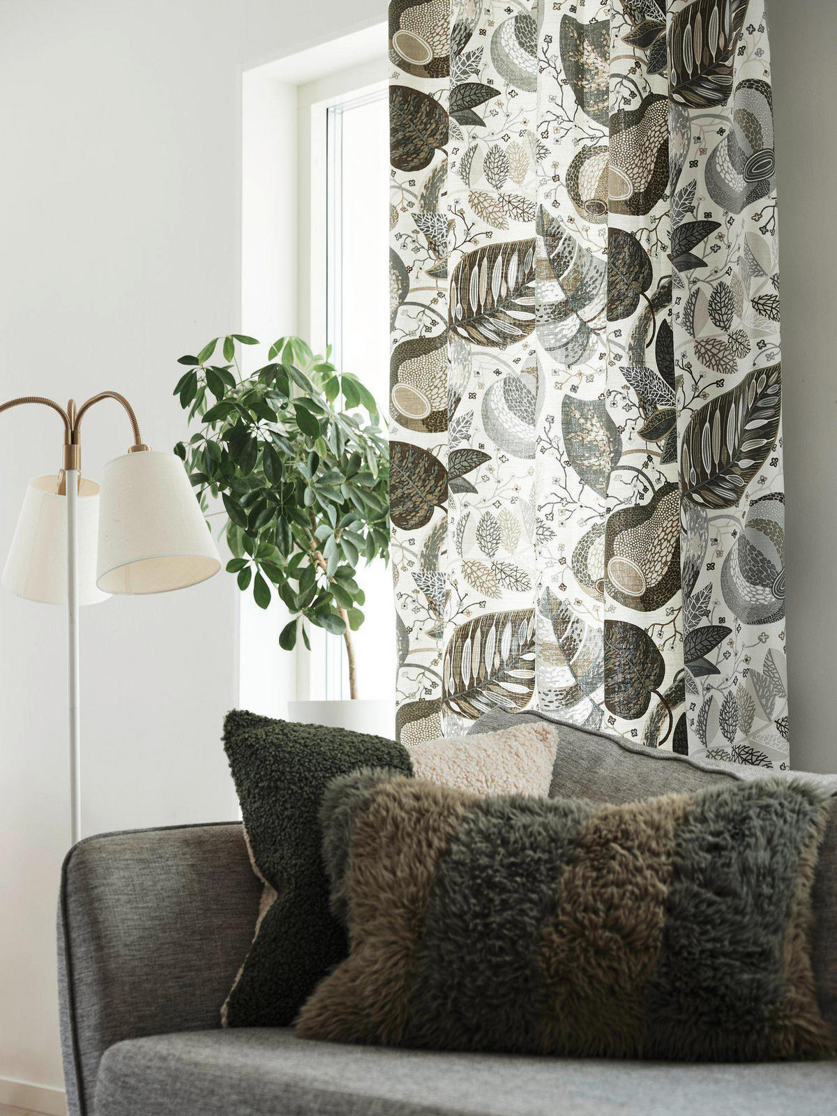 FERTIGVORHANG  - Grün, Natur, Textil (145/250cm) - Svanefors