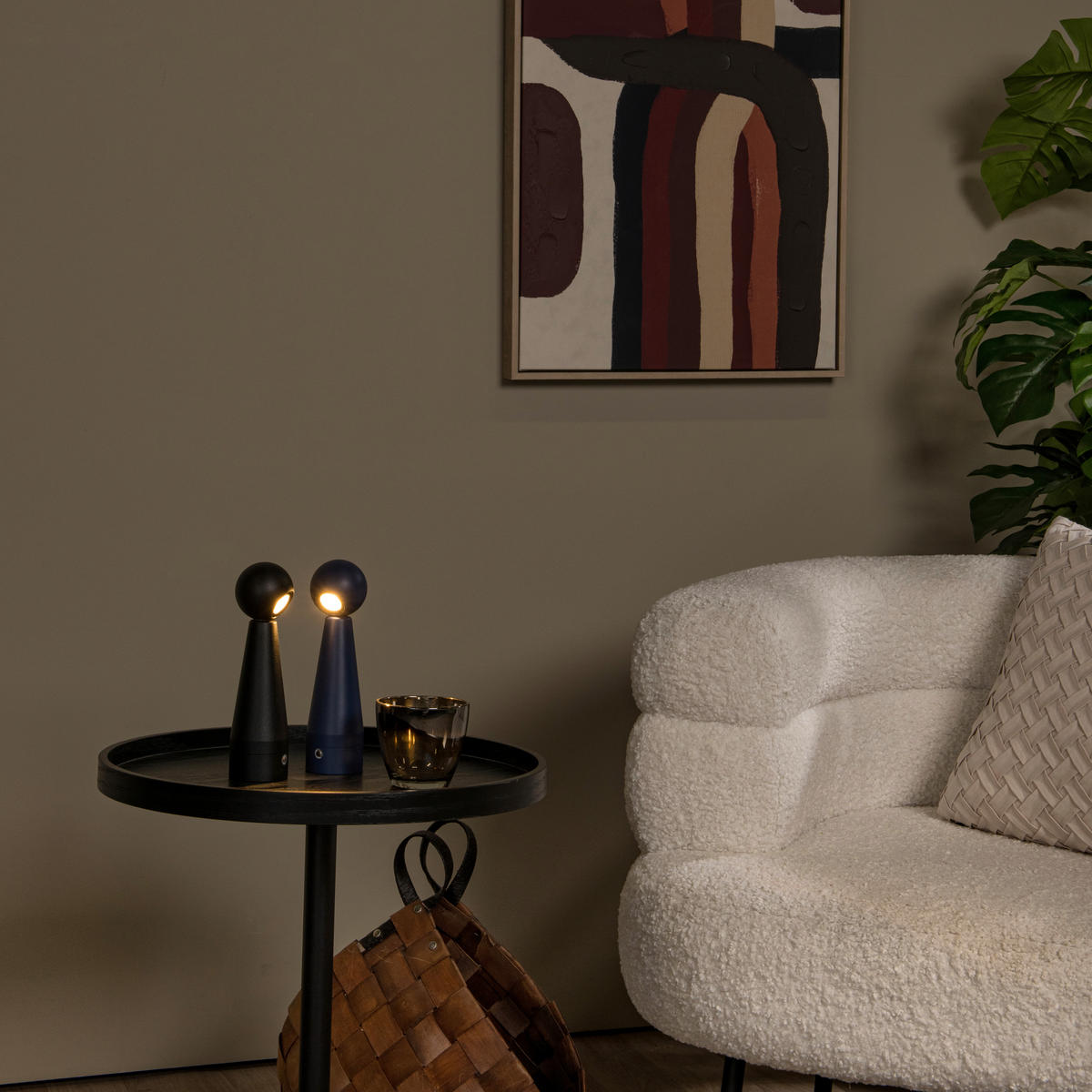 AKKU-TISCHLEUCHTE IPSOS 6/6/22 cm  - Blau, Design, Metall (6/6/22cm) - Lucide