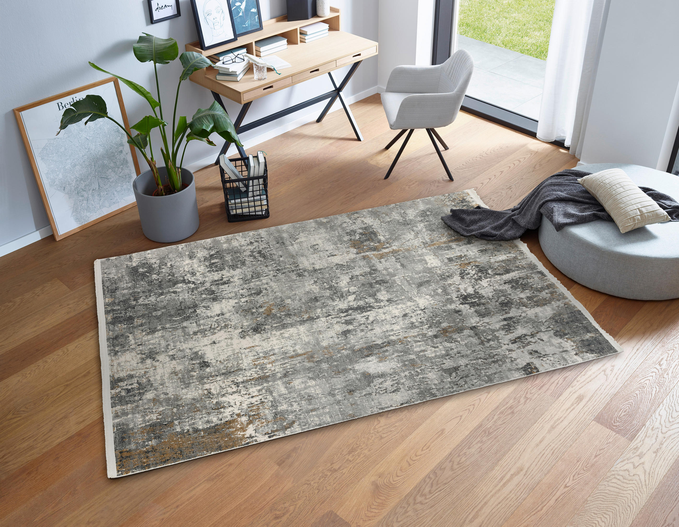 WEBTEPPICH  200/290 cm  Anthrazit, Creme   - Anthrazit/Creme, LIFESTYLE, Textil (200/290cm) - Novel