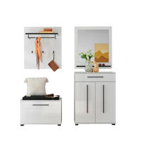 GARDEROBE 5-teilig  in 170/200/39 cm  - Weiß Hochglanz/Weiß, MODERN, Holzwerkstoff (170/200/39cm) - MID.YOU