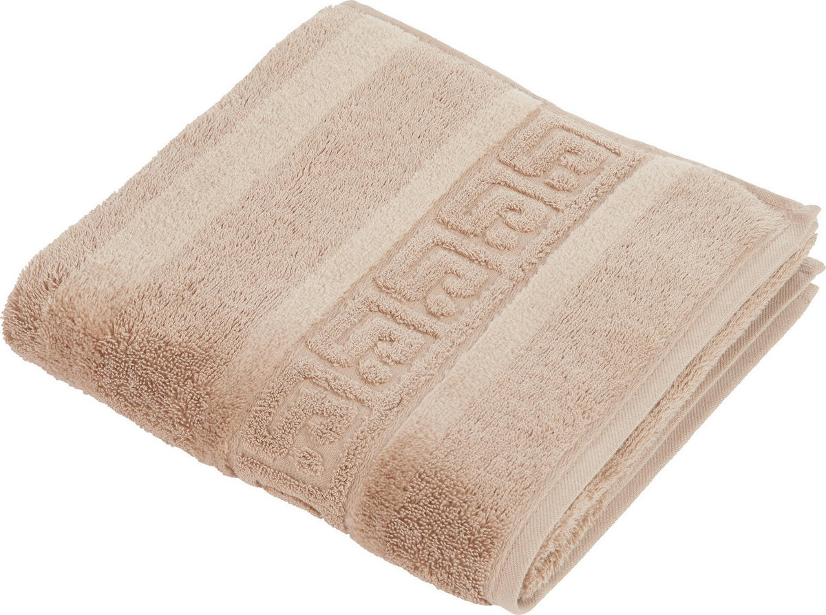 HANDTUCH Noblesse Uni Sandfarben  - Sandfarben, Basics, Textil (50/100cm) - Cawoe
