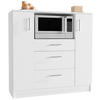 BUFFET 109/110/40 cm  in  - Weiss/Alufarben, Design, Holzwerkstoff/Metall (109/110/40cm) - MID.YOU