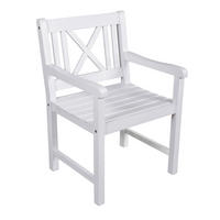 GARTENSTUHL in Holz Weiß  - Weiß, MODERN, Holz (59/89/58cm) - Gardenson