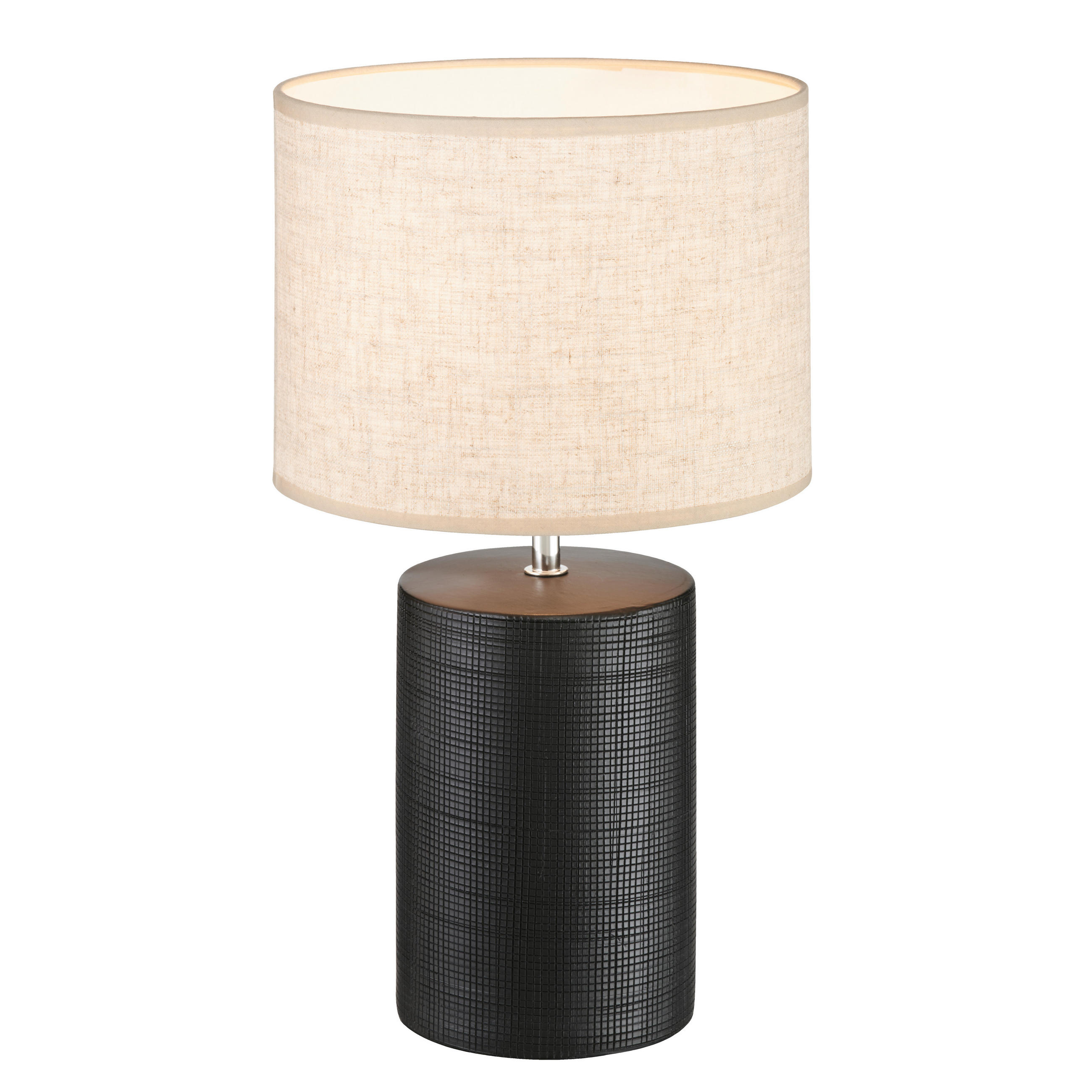 TISCHLEUCHTE Bois 24/43 cm   - Schwarz, Design, Keramik (24/43cm) - Fischer & Honsel
