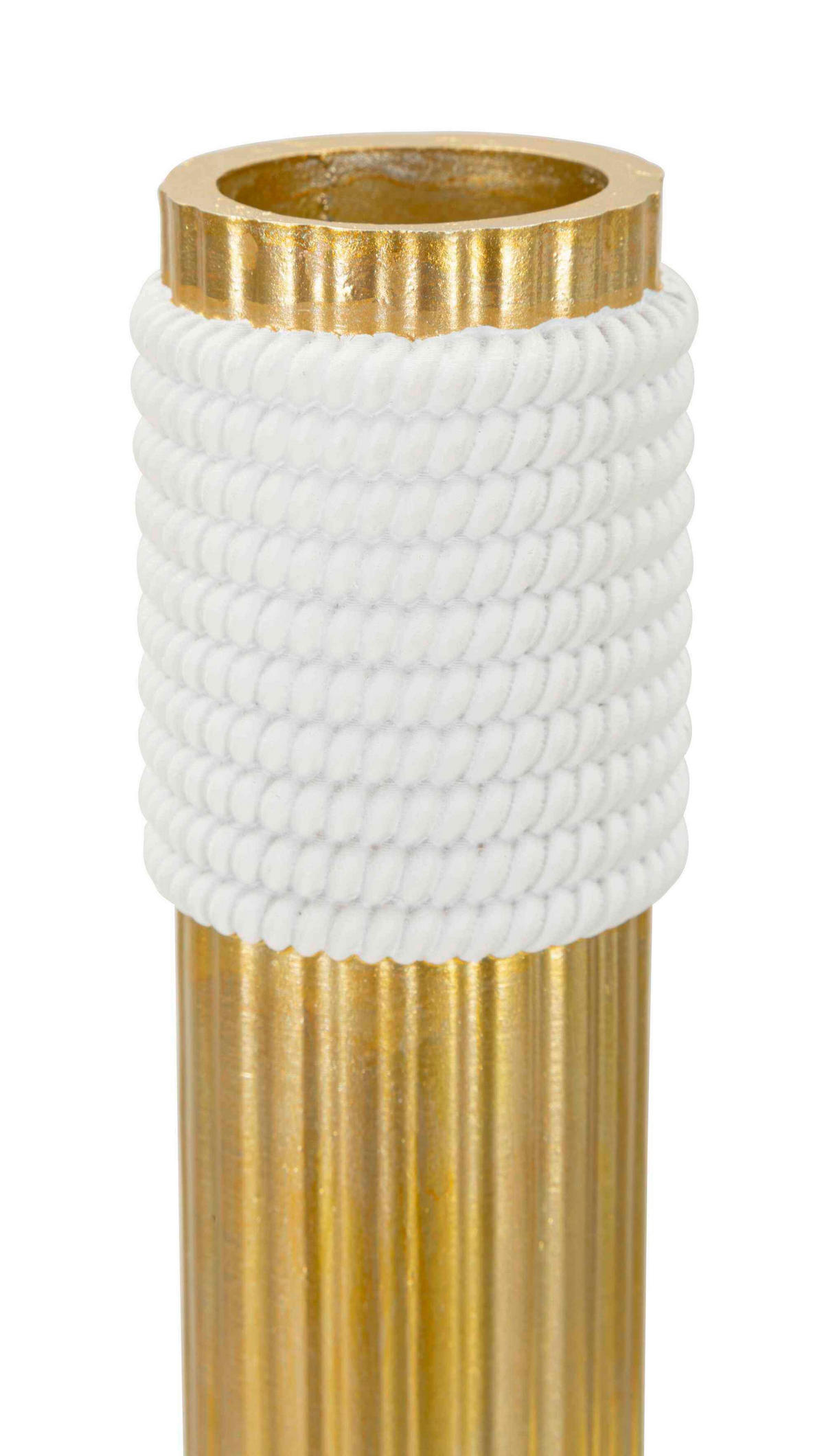 Vase Bann Big  - Goldfarben/Weiß, Basics, Kunststoff (15.30/30.5/13cm)