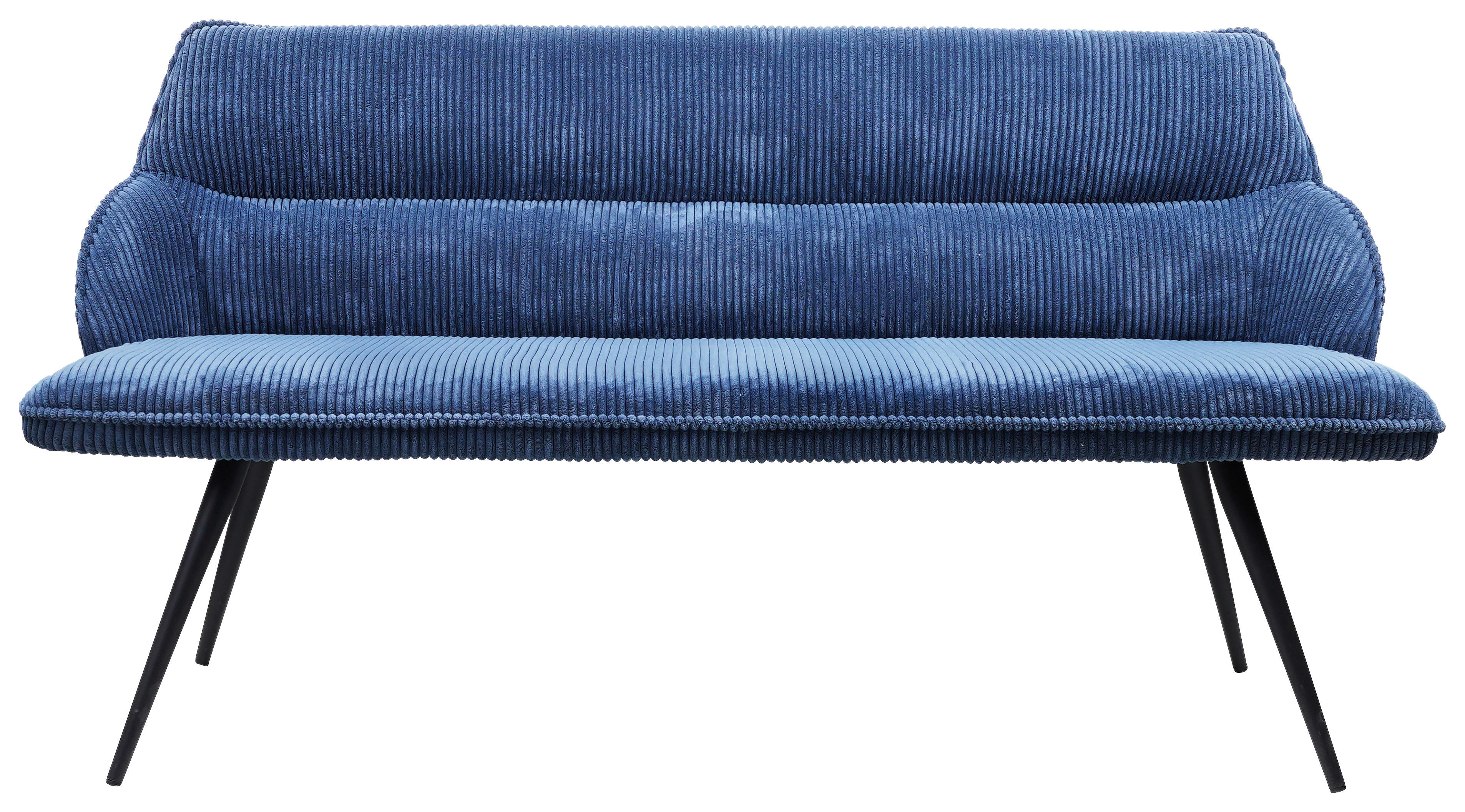 SITZBANK 168/88/68 cm Struktur Blau  - Blau/Beige, MODERN, Textil/Metall (168/88/68cm) - MID.YOU