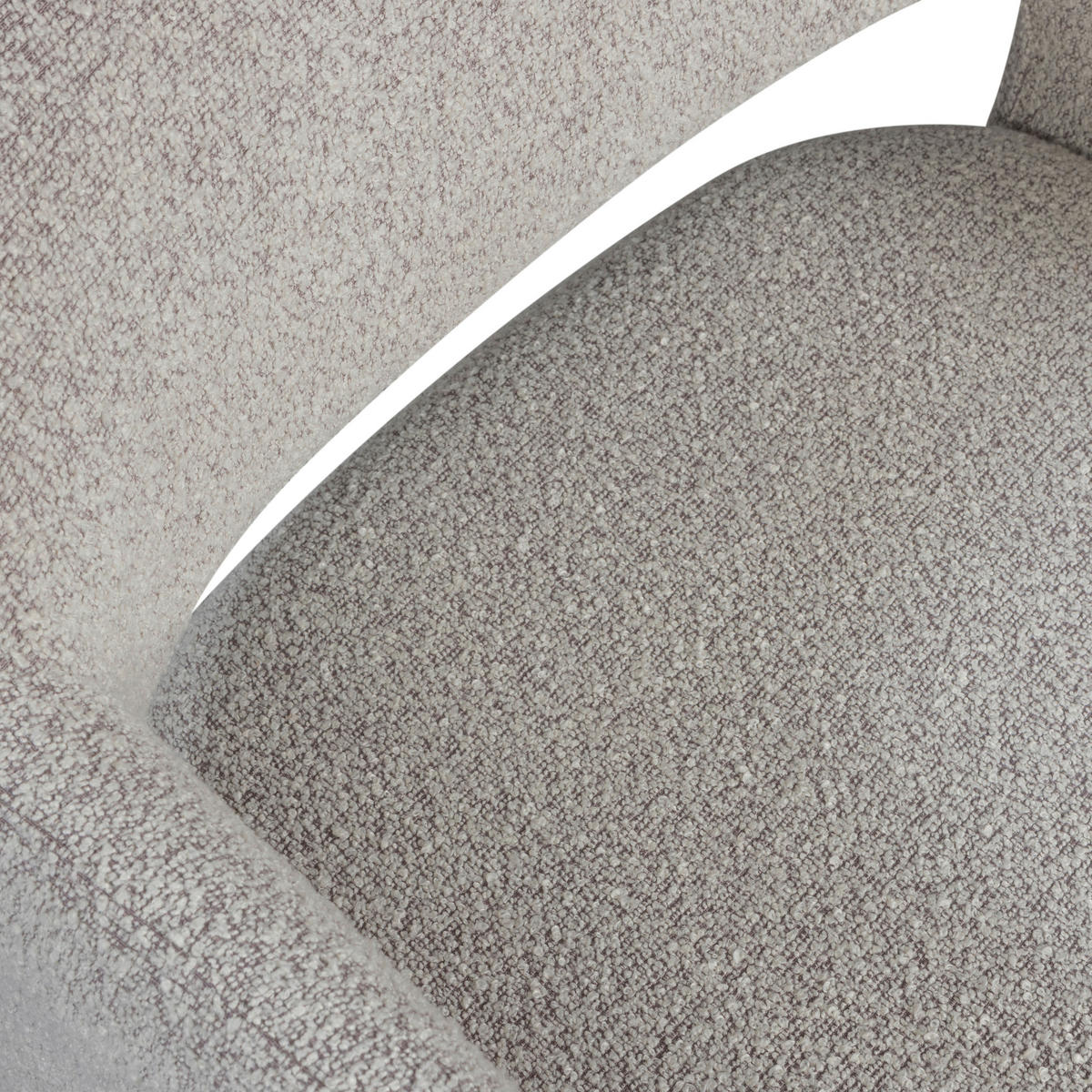 ARMLEHNSTUHL   Bouclé  - Greige, MODERN, Kunststoff/Textil (59/79/58cm) - Livetastic