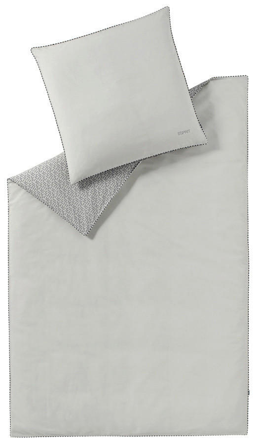 WENDEBETTWÄSCHE E-Scatter  Renforcé  - Hellgrau/Grau, Basics, Textil (135/200cm) - Esprit