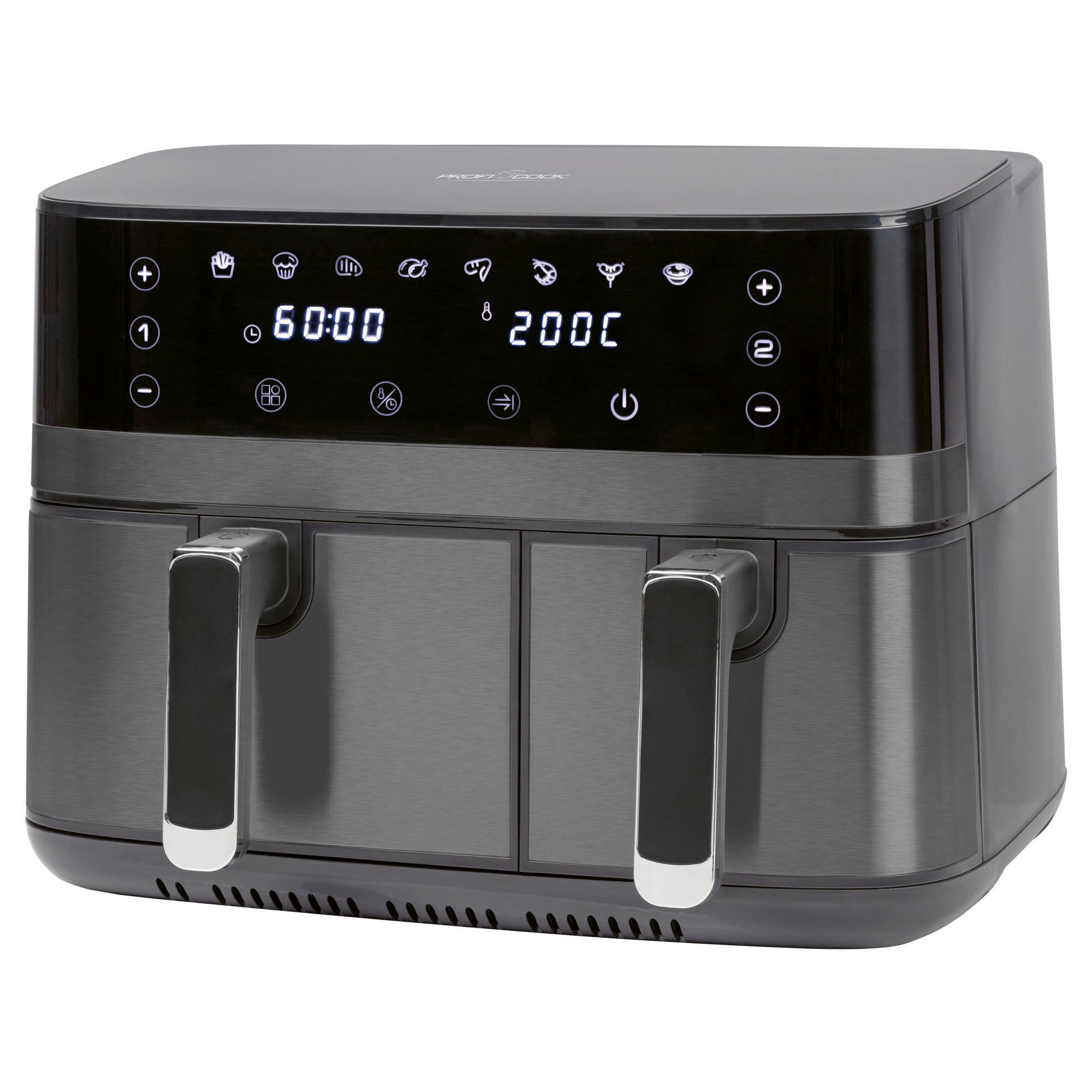 HEIßLUFTFRITTEUSE 5,5 Liter und 3,5 Liter L  - Schwarz, Basics, Kunststoff (41,8/31,1/39,2cm) - Bomann