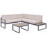 LOUNGEGARNITUR 10-teilig 219/192 cm - Anthrazit/Beige, Design, Textil/Metall (219/192cm) - Ambia Garden LOUNGEGARNITUR 10-teilig 219/192 cm - Anthrazit/Beige, Design, Textil/Metall (219/192cm) - Ambia Garden