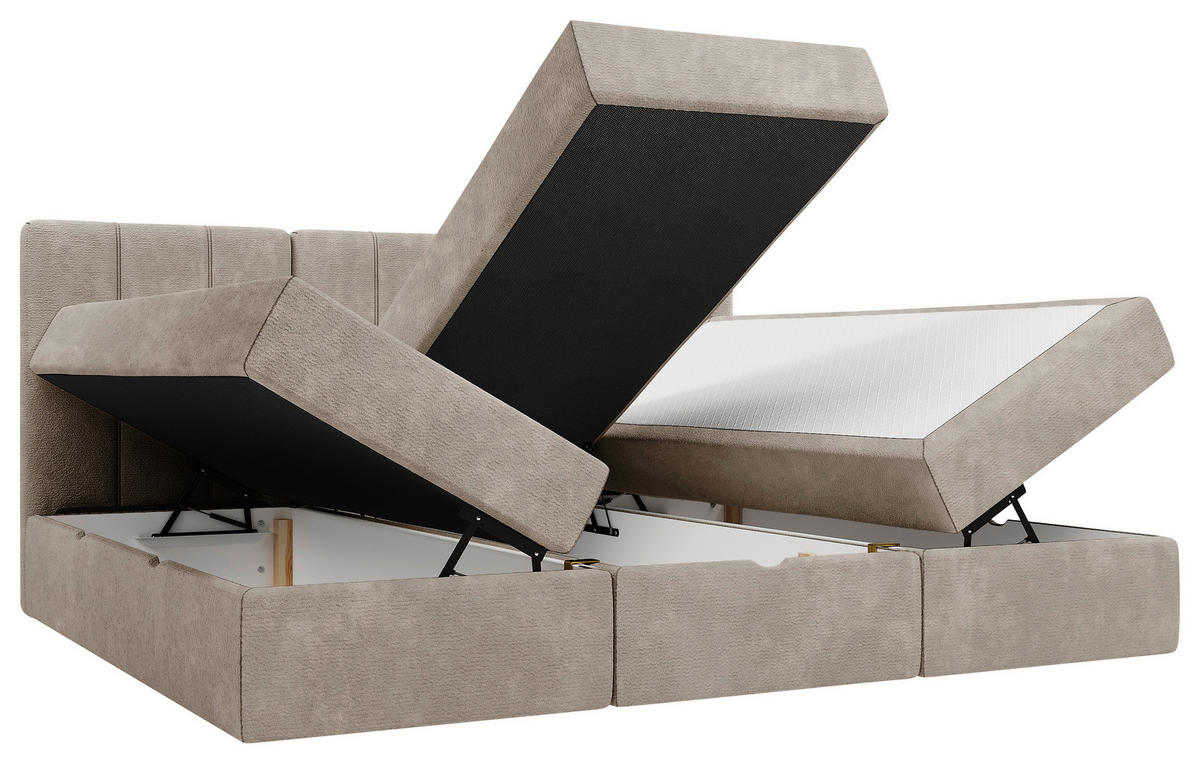 FAMILIENBETT - Graubraun/Schwarz, Design, Holzwerkstoff/Kunststoff (240/200cm) - Esposa