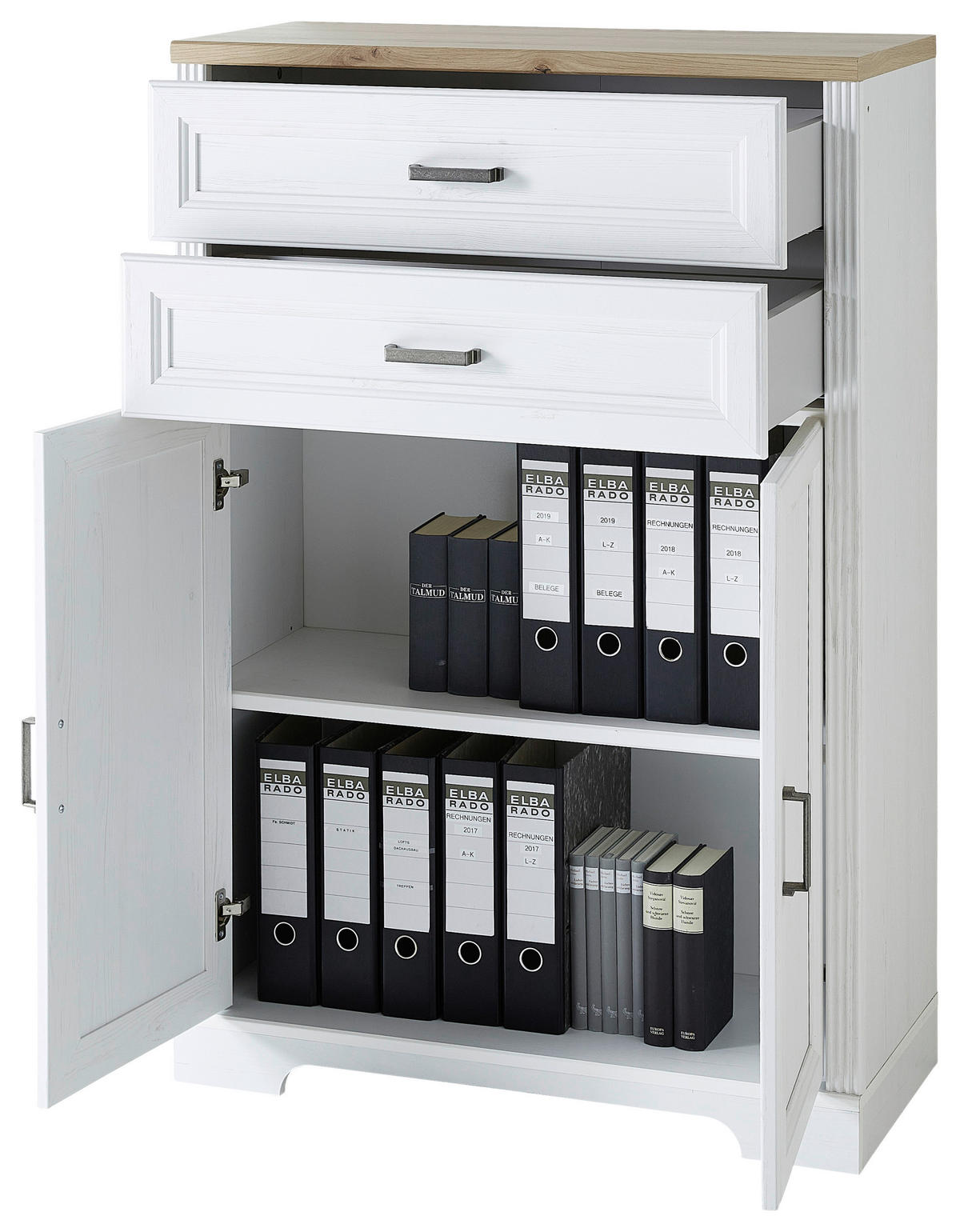 KOMMODE  in 86/127/38 cm  - Eiche Artisan/Pinienfarben, KONVENTIONELL, Holzwerkstoff/Metall (86/127/38cm) - Carryhome