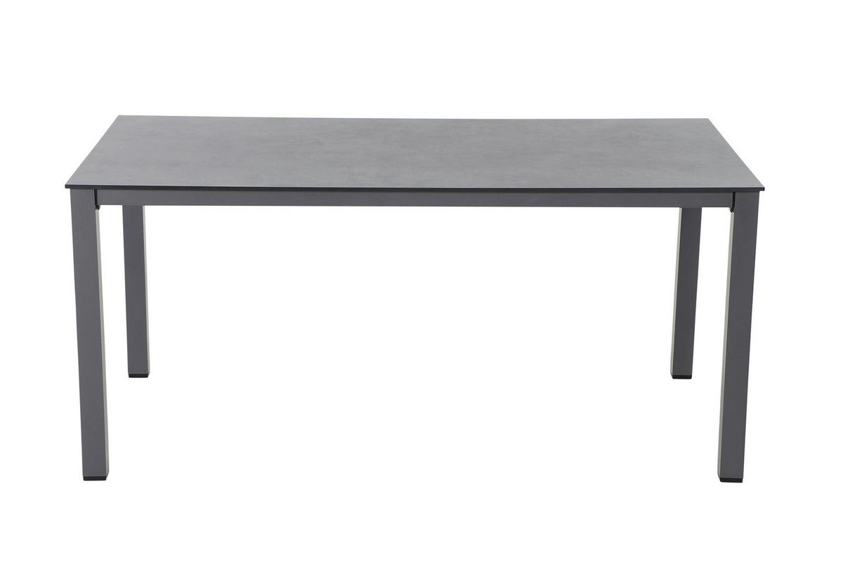 GARTENTISCH Metall, Kunststoff, Holzwerkstoff Anthrazit rechteckig  - Anthrazit, KONVENTIONELL, Holzwerkstoff/Kunststoff (160/90/72cm) - Siena Garden