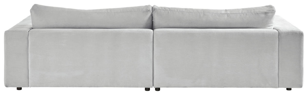 3-SITZER-SOFA in Cord Grau  - Schwarz/Grau, Design, Kunststoff/Textil (290/86/127cm) - Lomoco