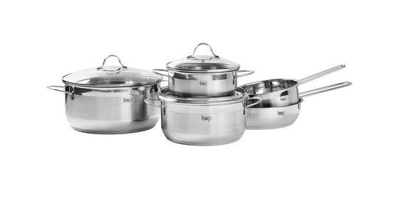 KOCHTOPFSET VERONA 5-teilig  - Klar/Edelstahlfarben, Basics, Glas/Kunststoff - Homeware Profession.