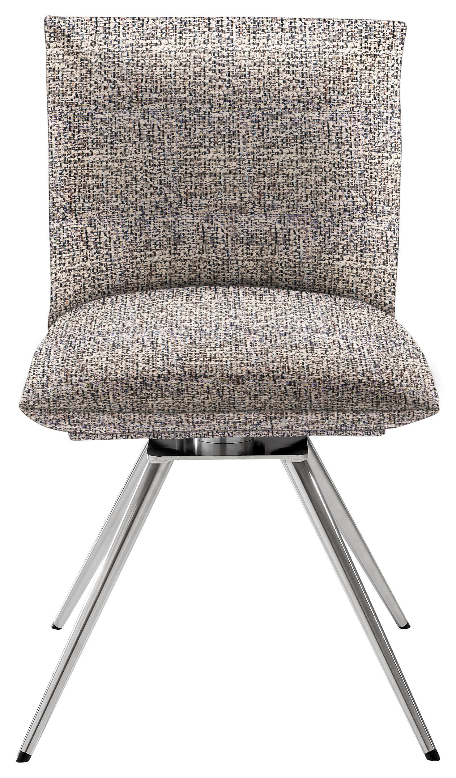 STUHL  in Stahl Webstoff  - Edelstahlfarben/Anthrazit, Natur, Textil/Metall (52/90/65cm) - Venjakob