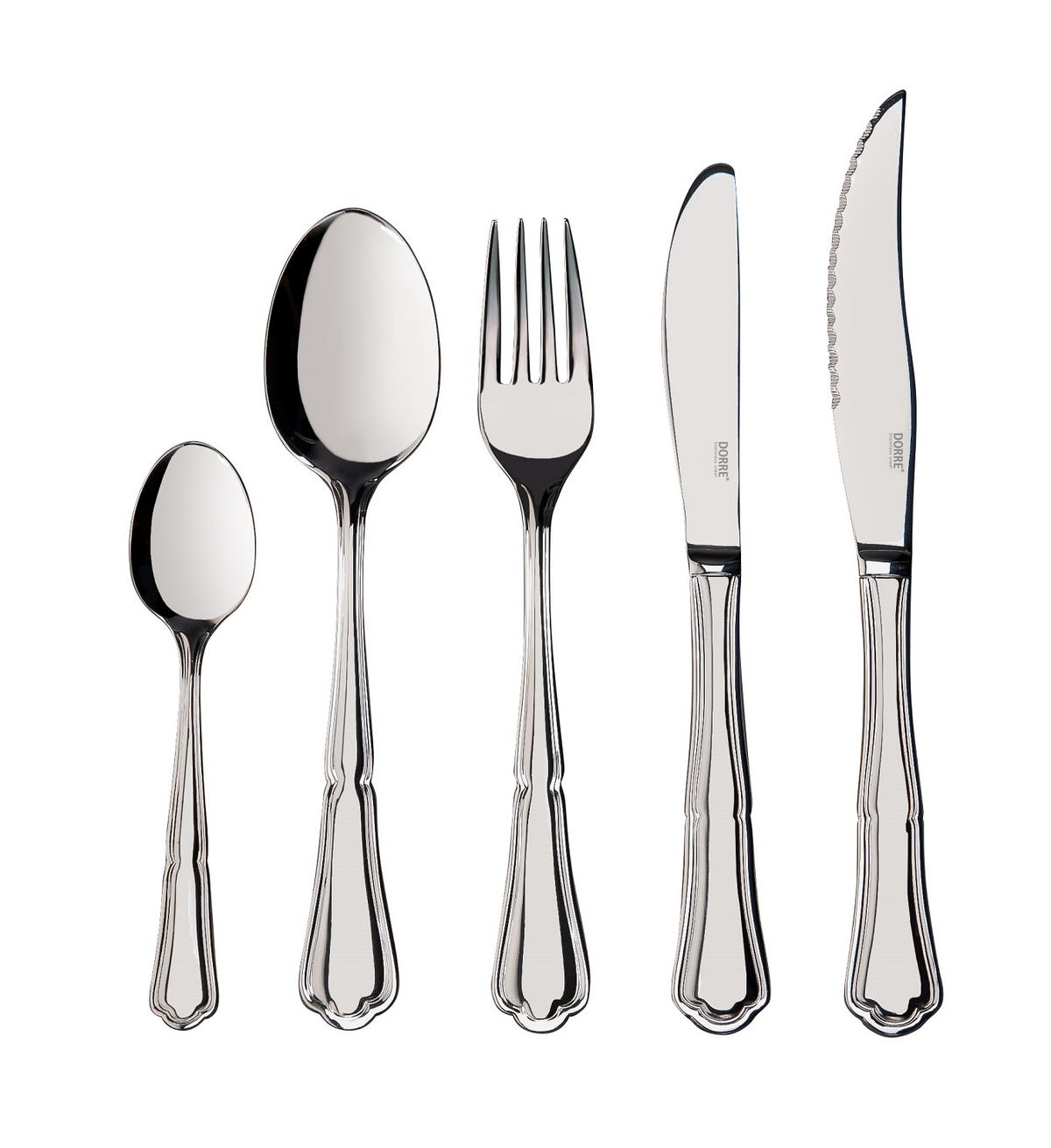 BESTICKSET  60 delar  - stålfärgad, Design, metall (39,5/5/45cm) - Dorre