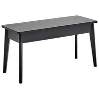 SEDACÍ LAVICE, kompozitní dřevo, 90/47/35 cm - černá, Konvenční, kompozitní dřevo (90/47/35cm) - MID.YOU