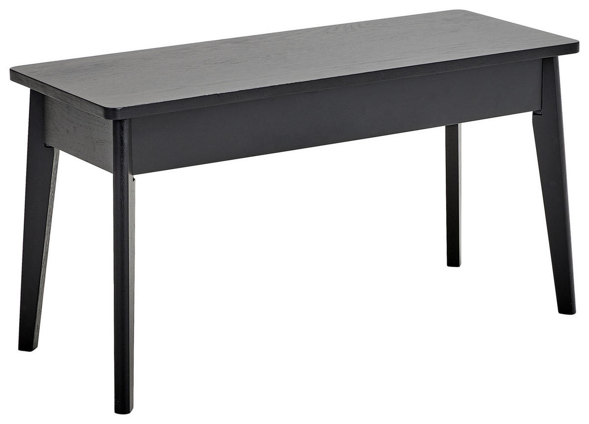 SEDACÍ LAVICE, kompozitní dřevo, 90/47/35 cm - černá, Konvenční, kompozitní dřevo (90/47/35cm) - MID.YOU
