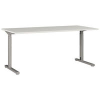 SCHREIBTISCH höhenverstellbar  - Silberfarben/Grau, KONVENTIONELL, Holzwerkstoff/Metall (160/70/80cm) - Germania