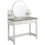 SCHMINKTISCH Grau, Weiß  - Weiß/Grau, LIFESTYLE (104,3/45/143cm) - Hom`in