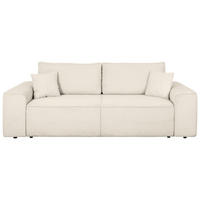SCHLAFSOFA  in Cord Creme  - Creme/Schwarz, Design, Kunststoff/Textil (261/95/108cm) - Xora