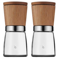 Gewürzmühlenset 2-teilig 6/13,8 cm   - Braun, Design, Glas/Holz (6/13,8cm) - WMF