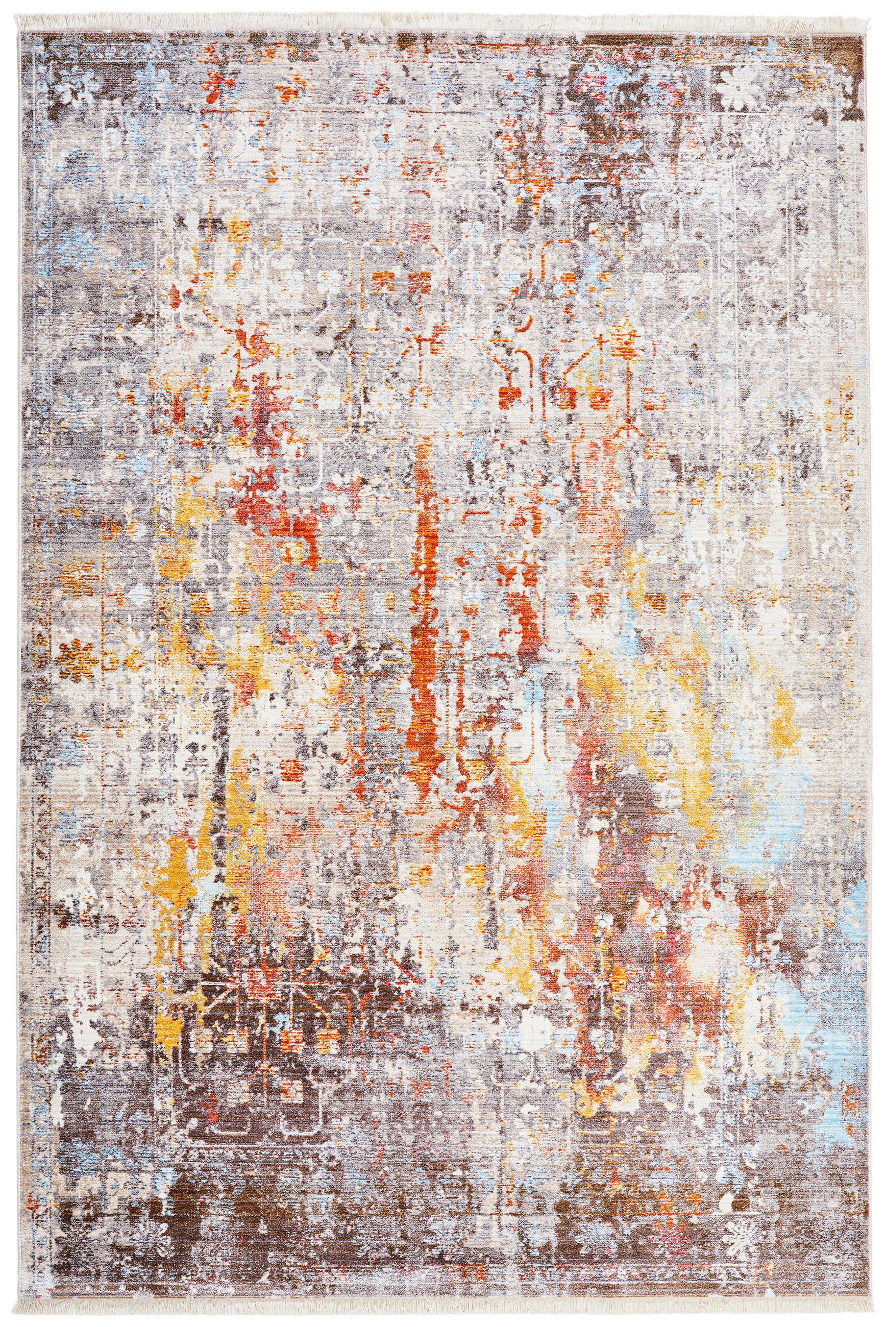 Novel Vintage-Teppich Smarkand Grau, Mehrfarbig 133x185 cm