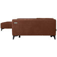 ECKSOFA  in Chenille Rostfarben  222/279 cm  - Rostfarben/Schwarz, KONVENTIONELL, Kunststoff/Textil (222/279cm) - Hom`in