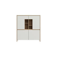 HIGHBOARD  111/125/39 cm  - Eichefarben/Weiß, Design, Holzwerkstoff (111/125/39cm) - MID.YOU