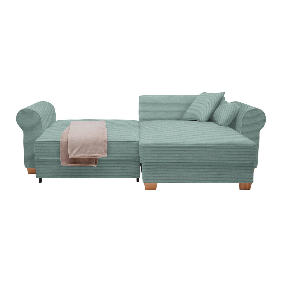 HÖRNSOFFA i salviagrön  - salviagrön, Modern, trämaterial/trä (255/185cm) - MID.YOU