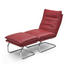 RELAXSESSEL Echtleder - Chromfarben/Rot, Design, Leder/Metall (65/103/85cm) - CHILLIANO