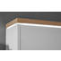 GARDEROBENSCHRANK Wildeiche furniert lackiert, matt Eichefarben, Weiß - Eichefarben/Alufarben, Design, Holz/Metall (62/186/31cm) - Dieter Knoll