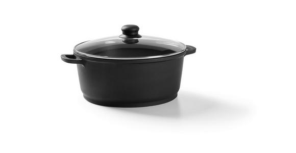 KOCHTOPF 6,2 L - Klar/Schwarz, Basics, Glas/Metall (28/12,5cm) - Homeware Profession.