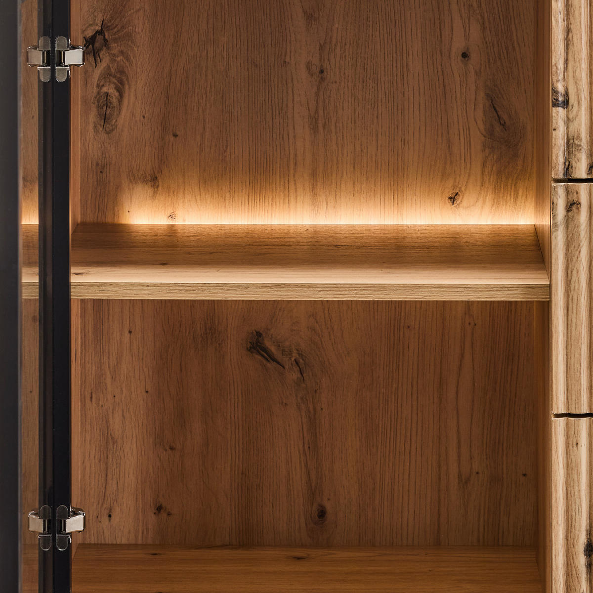 ŠIROKÁ KOMODA, černá, dub artisan, 114/82/40 cm - černá/dub artisan, Design, kov/kompozitní dřevo (114/82/40cm) - MID.YOU