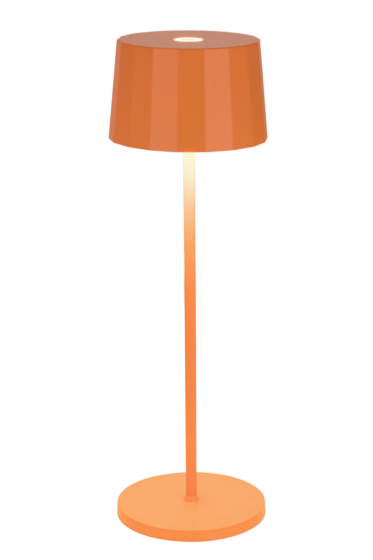 AKKU-TISCHLEUCHTE - Dunkelorange, Trend, Kunststoff/Metall (11/35cm) - Dieter Knoll