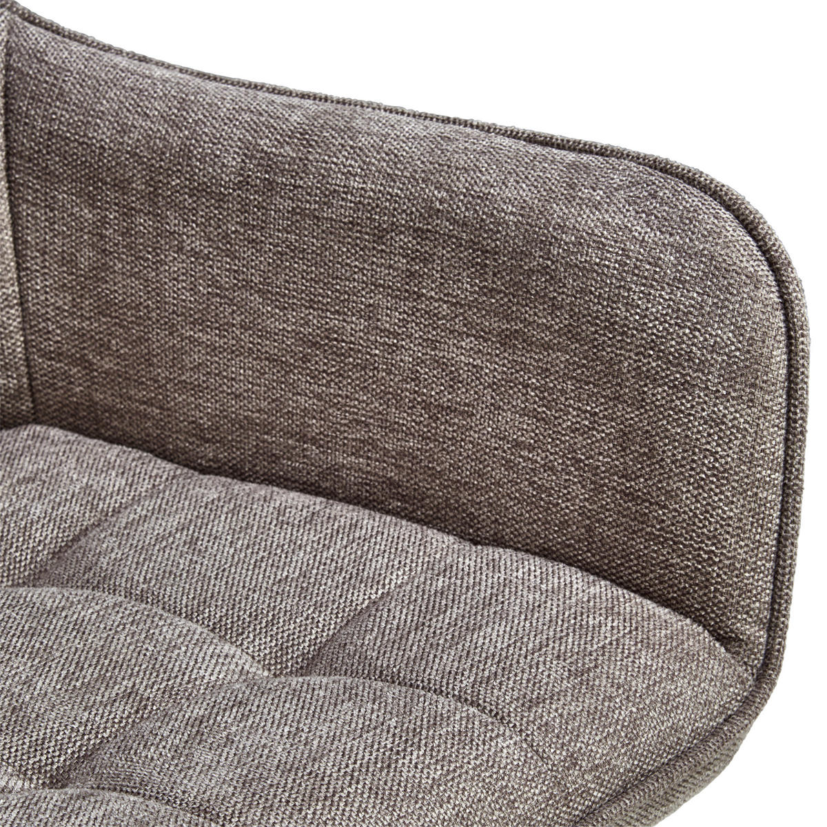 ARMLEHNSTUHL  in Eisen Mikrofaser  - Schwarz/Braun, LIFESTYLE, Textil/Metall (57/84/60cm) - MID.YOU