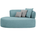 RÉCAMIERE  in Bouclé Schwarz, Türkis, Taupe  - Türkis/Taupe, MODERN, Kunststoff/Textil (166/86/105cm) - Hom`in