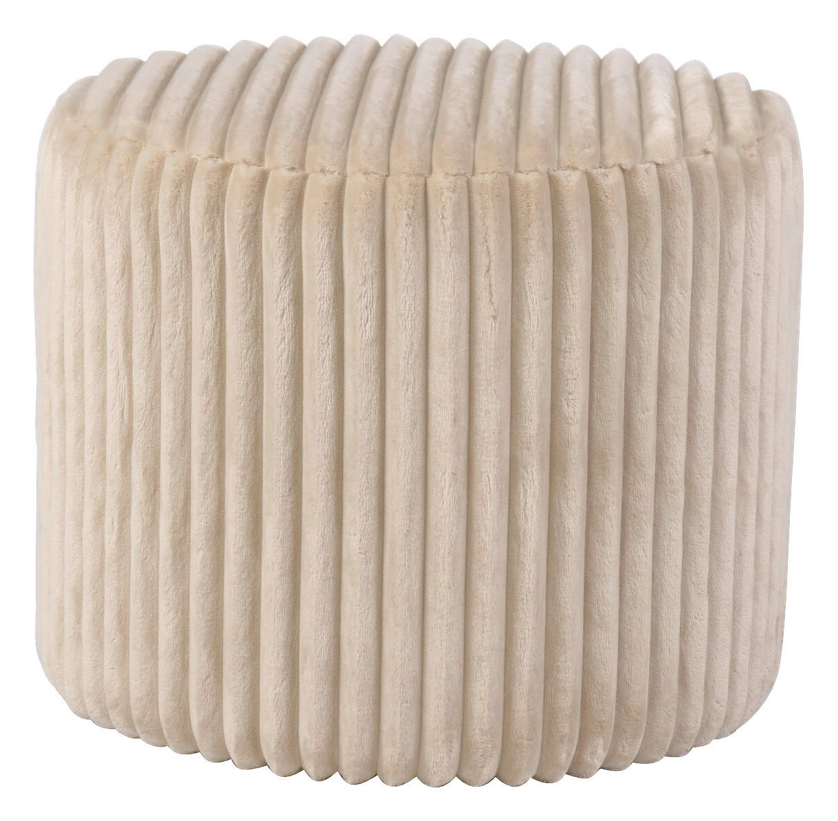HOCKER Cord Kiefer Creme  - Creme, Design, Holz/Textil (49.5/41/49.5cm) - Xora