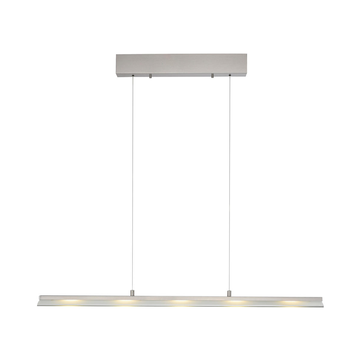 LED-HÄNGELEUCHTE 100/12/150 cm   - Edelstahlfarben, Design, Glas/Kunststoff (100/12/150cm)