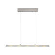 LED-HÄNGELEUCHTE 100/12/150 cm  - Edelstahlfarben, Design, Glas/Kunststoff (100/12/150cm) - Novel
