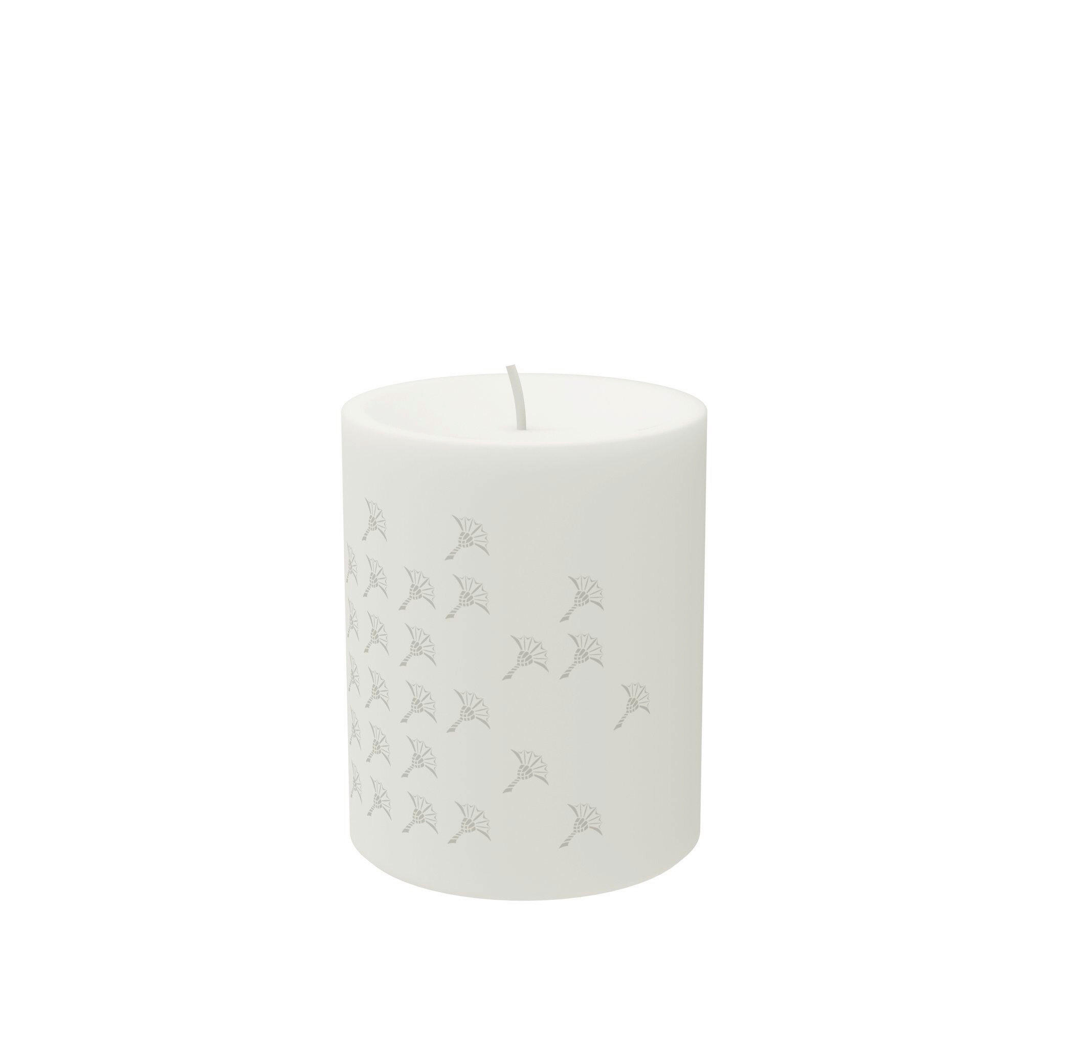 STUMPENKERZENSET Faded Cornflower - Weiß, Design (8/10cm) - Joop!