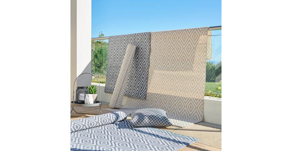 OUTDOORTEPPICH 90/150 cm Ibiza  - Weiß/Grau, Trend, Textil (90/150cm) - Boxxx