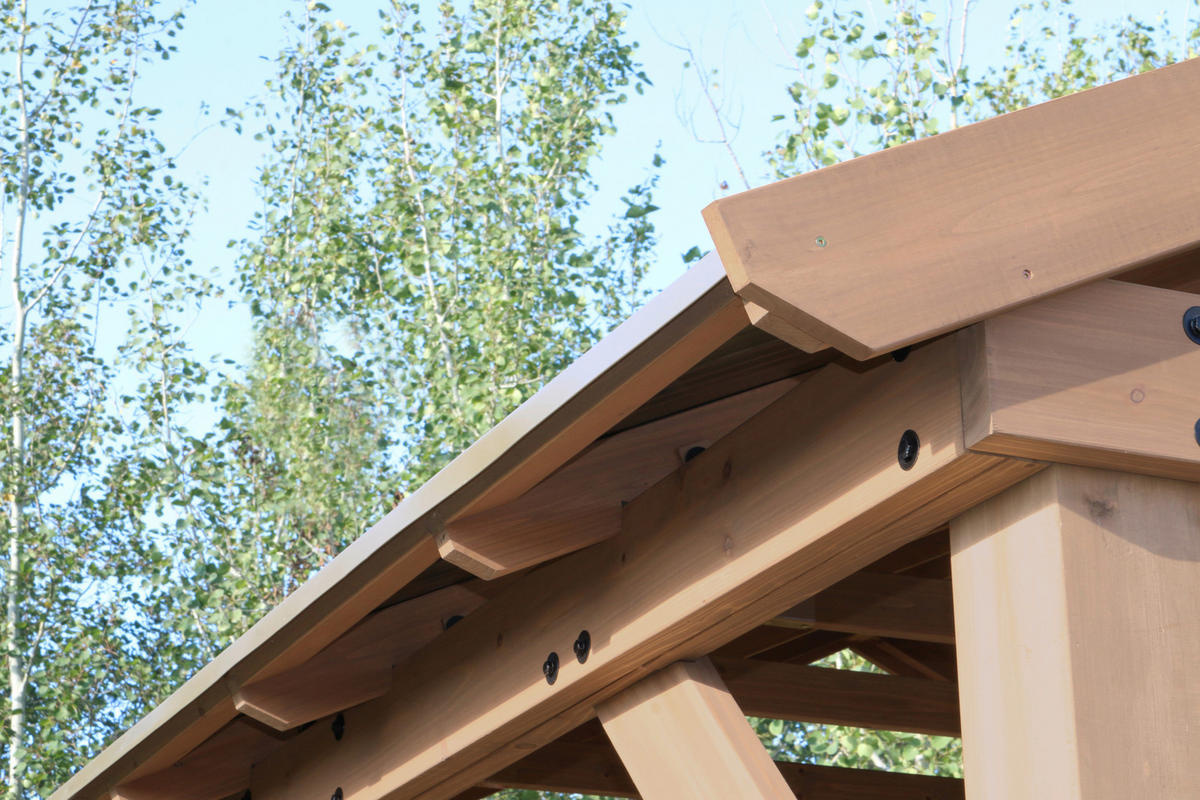 PAVILLON 366/330/427 cm   - Naturfarben, Basics, Holz/Metall (366/330/427cm)