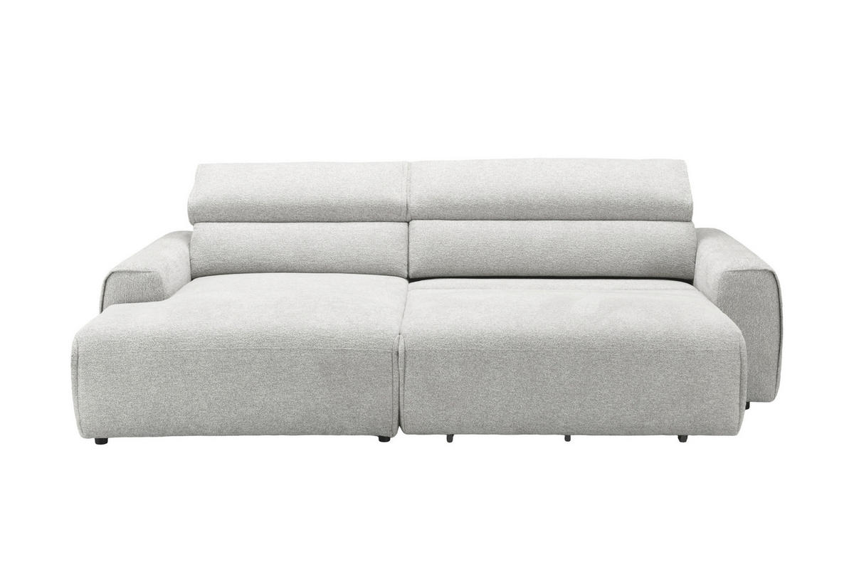 ECKSOFA  Chenille Beige  - Beige/Schwarz, Design, Kunststoff/Textil (160/258cm) - Livetastic